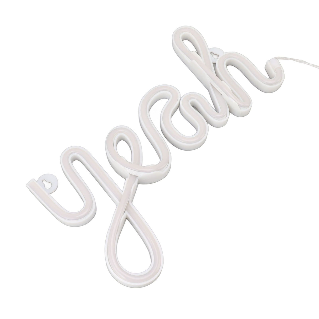 LED Neon Sign Yeah Shape Wall Decor Neon Night Light Uniform Soft Lighting LED Sign Warm White