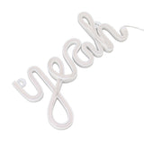 LED Neon Sign Yeah Shape Wall Decor Neon Night Light Uniform Soft Lighting LED Sign Warm White
