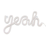 LED Neon Sign Yeah Shape Wall Decor Neon Night Light Uniform Soft Lighting LED Sign Warm White