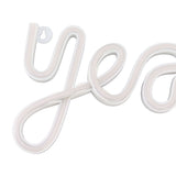 LED Neon Sign Yeah Shape Wall Decor Neon Night Light Uniform Soft Lighting LED Sign Warm White