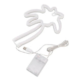 LED Neon Lamp Coconut Tree Wall Decorative Lamp USB Powered Night Light for Bedroom Toggle Switch - Front View