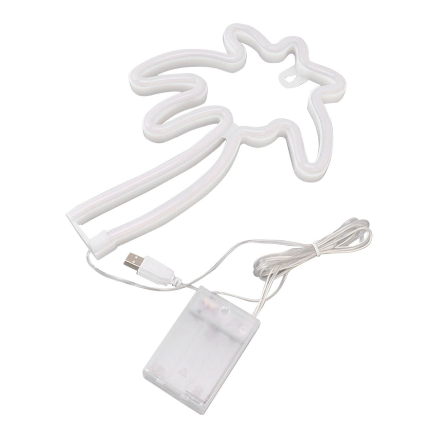 LED Neon Lamp Coconut Tree Wall Decorative Lamp USB Powered Night Light for Bedroom Toggle Switch