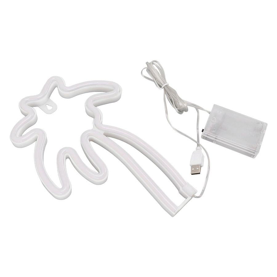 LED Neon Lamp Coconut Tree Wall Decorative Lamp USB Powered Night Light for Bedroom Toggle Switch