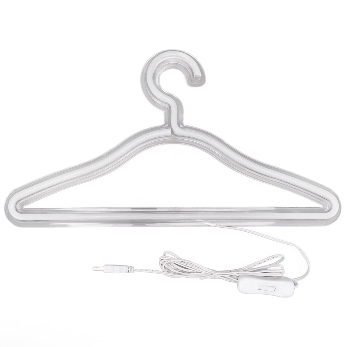 Coat Hanger LED Neon Sign Decorative Wall Hanging Sign for Room Bedroom Store Holiday Wall Decoration