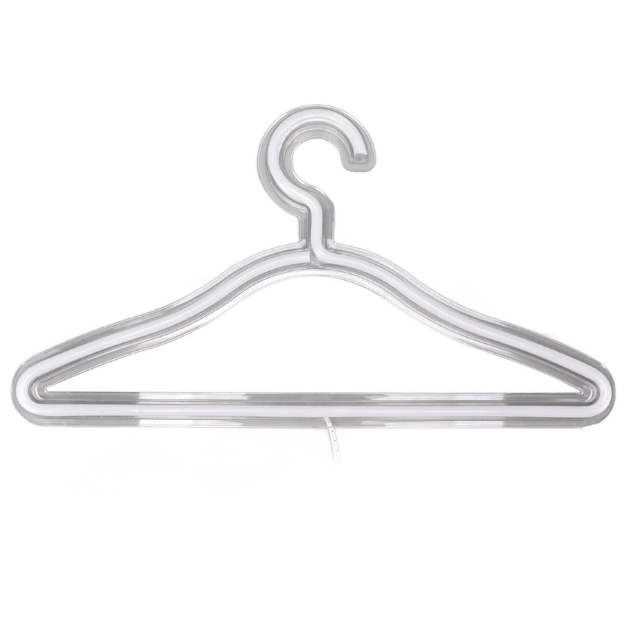 Coat Hanger LED Neon Sign Decorative Wall Hanging Sign for Room Bedroom Store Holiday Wall Decoration
