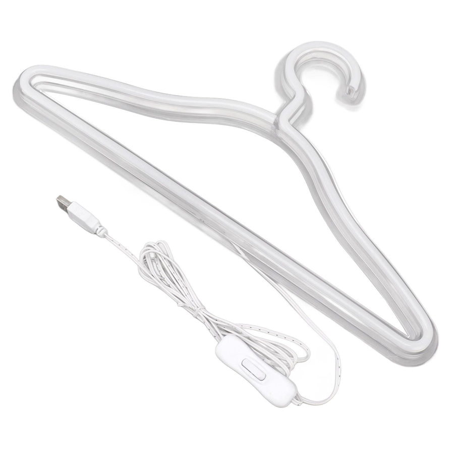 Coat Hanger LED Neon Sign Decorative Wall Hanging Sign for Room Bedroom Store Holiday Wall Decoration