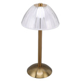 Industrial LED Table Lamp USB Rechargeable Rustic Desk Lamp Stepless Dimmmable Bedside Night Light for Restaurant Bar Coffee Shop - Front View