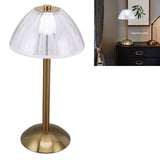 Industrial LED Table Lamp USB Rechargeable Rustic Desk Lamp Stepless Dimmmable Bedside Night Light for Restaurant Bar Coffee Shop