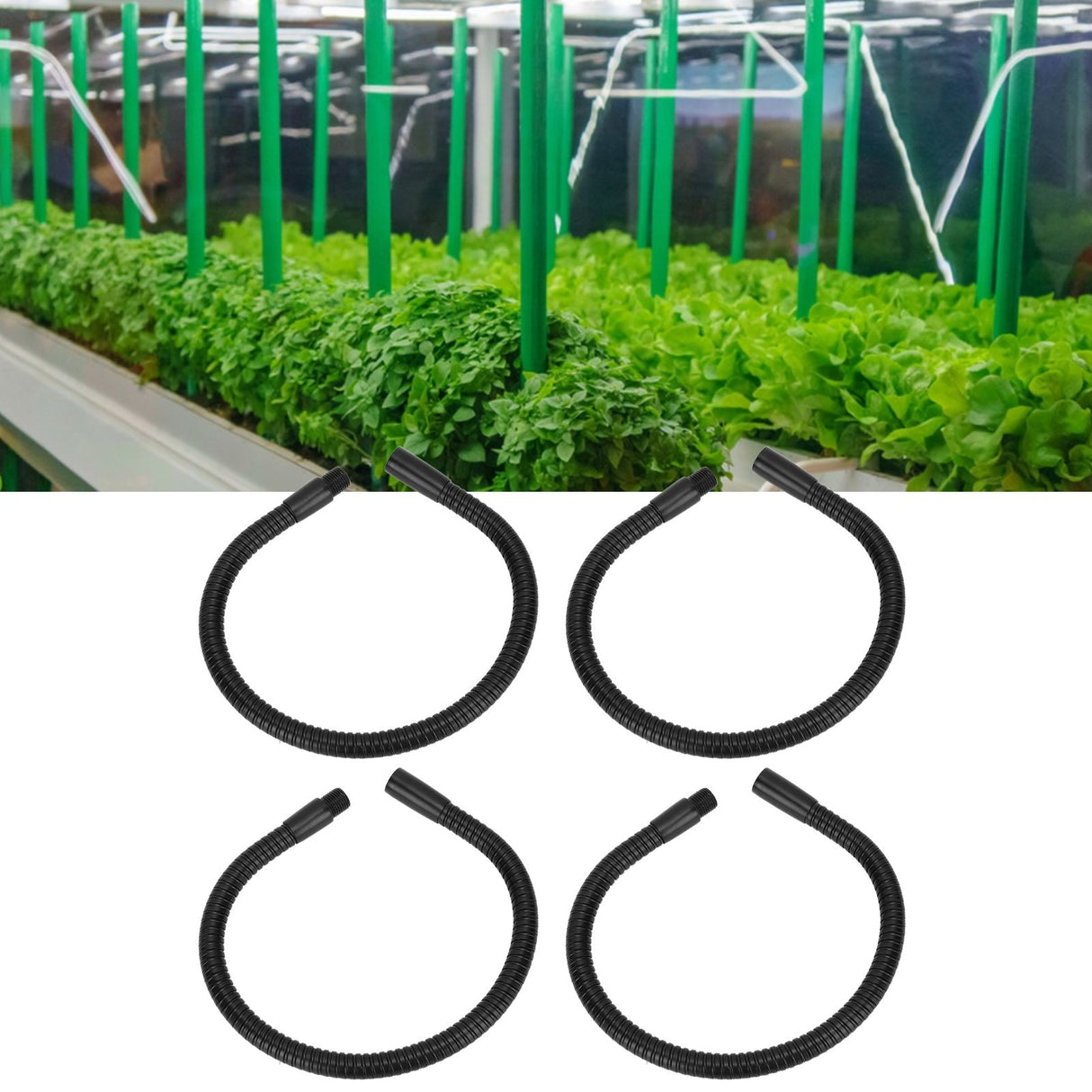 4 Pcs Gooseneck Lamp Hose Aluminium 10mm Caliber Flexible Table Desk Lamp Hose Lighting Fittings 35cm