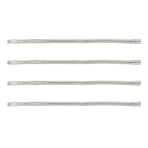 4 Pcs LED Gooseneck Lamp Hose Table Lamp Lights Accessories LED Hose Metal Pipe Chrome 35cm