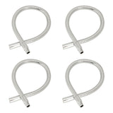 4 Pcs LED Gooseneck Lamp Hose Table Lamp Lights Accessories LED Hose Metal Pipe Chrome 35cm - Front View