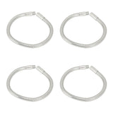 4 Pcs LED Gooseneck Lamp Hose Table Lamp Lights Accessories LED Hose Metal Pipe Chrome 35cm - Side View