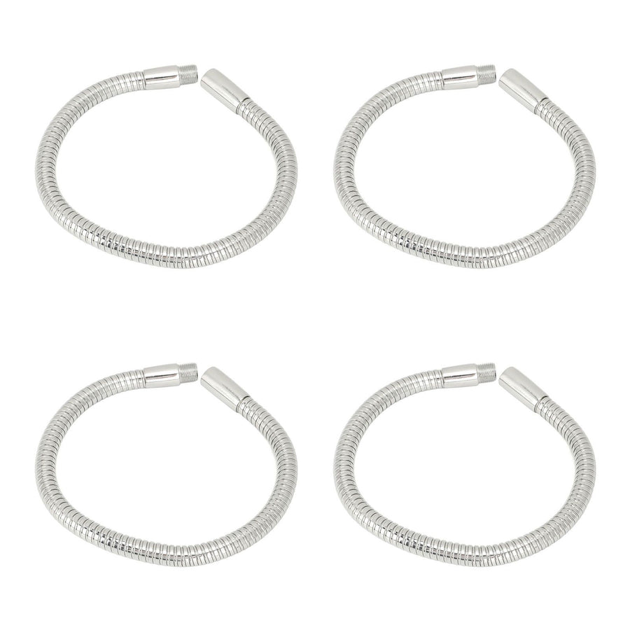 4 Pcs LED Gooseneck Lamp Hose Table Lamp Lights Accessories LED Hose Metal Pipe Chrome 35cm