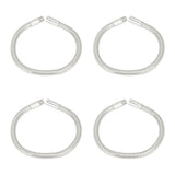 4 Pcs LED Gooseneck Lamp Hose Table Lamp Lights Accessories LED Hose Metal Pipe Chrome 35cm - Top-Down View