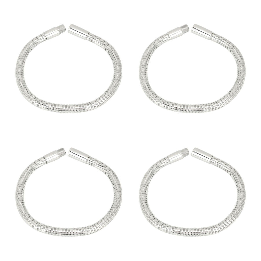 4 Pcs LED Gooseneck Lamp Hose Table Lamp Lights Accessories LED Hose Metal Pipe Chrome 35cm