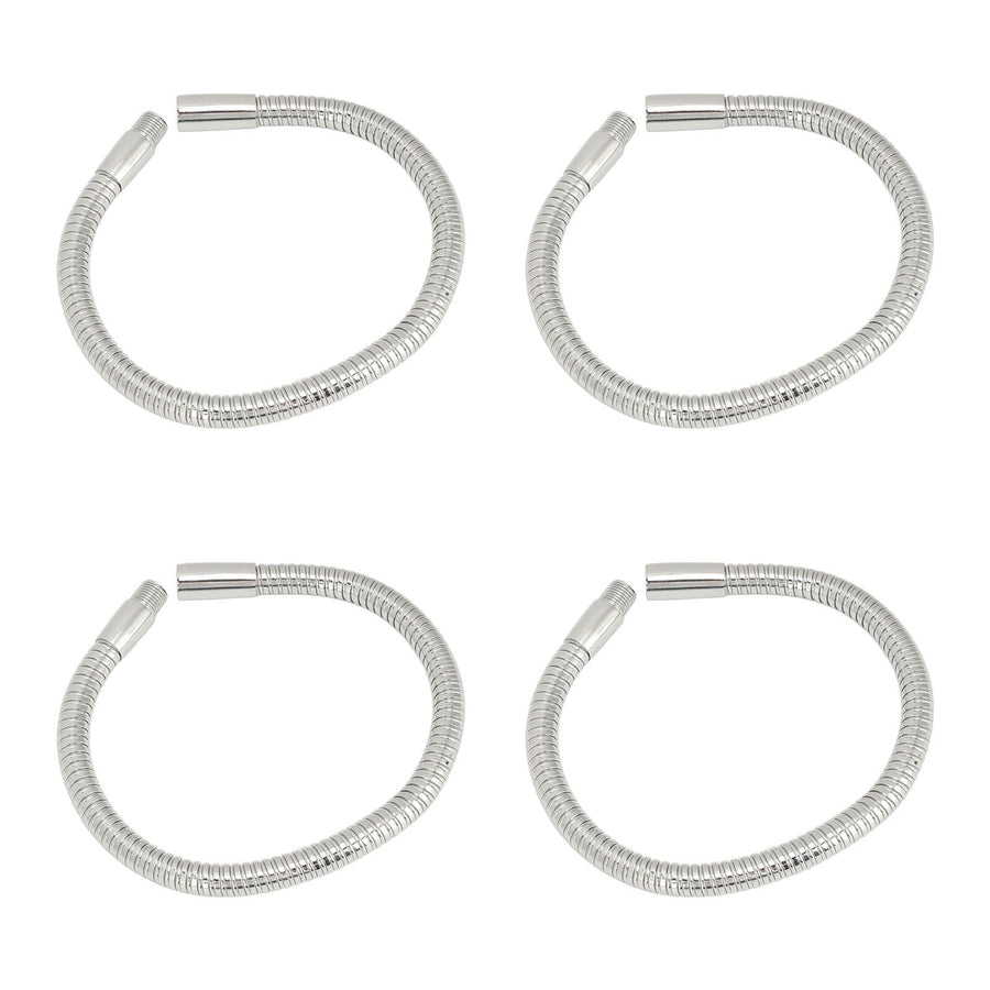 4 Pcs LED Gooseneck Lamp Hose Table Lamp Lights Accessories LED Hose Metal Pipe Chrome 35cm