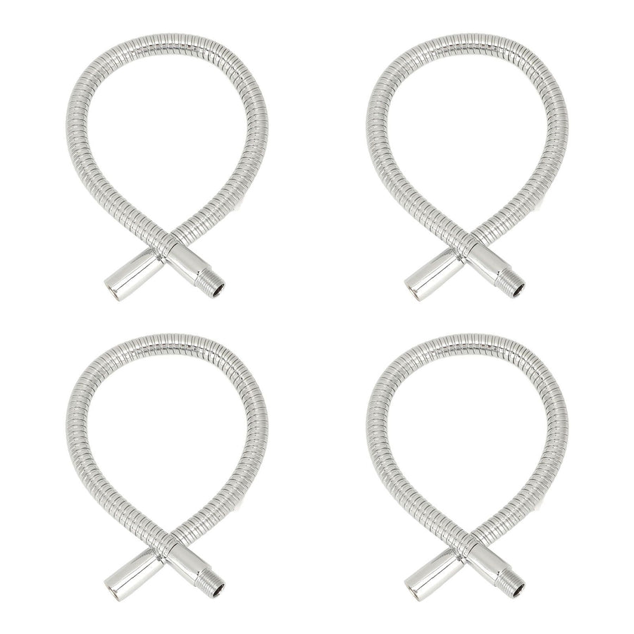 4 Pcs LED Gooseneck Lamp Hose Table Lamp Lights Accessories LED Hose Metal Pipe Chrome 35cm