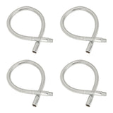 4 Pcs LED Gooseneck Lamp Hose Table Lamp Lights Accessories LED Hose Metal Pipe Chrome 35cm
