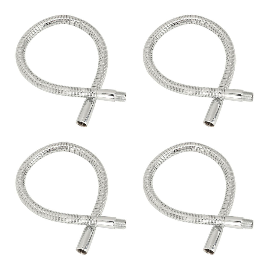 4 Pcs LED Gooseneck Lamp Hose Table Lamp Lights Accessories LED Hose Metal Pipe Chrome 35cm