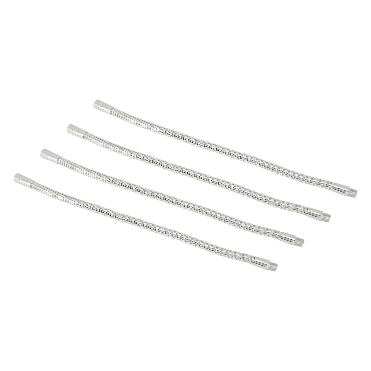 4 Pcs LED Gooseneck Lamp Hose Table Lamp Lights Accessories LED Hose Metal Pipe Chrome 35cm