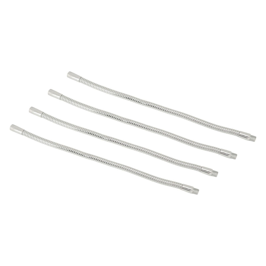 4 Pcs LED Gooseneck Lamp Hose Table Lamp Lights Accessories LED Hose Metal Pipe Chrome 35cm