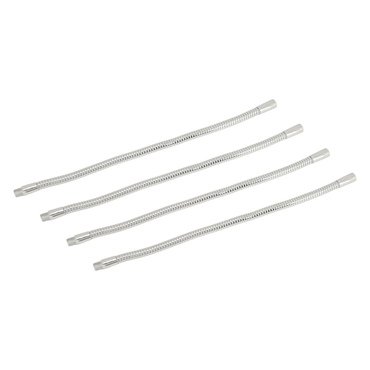 4 Pcs LED Gooseneck Lamp Hose Table Lamp Lights Accessories LED Hose Metal Pipe Chrome 35cm