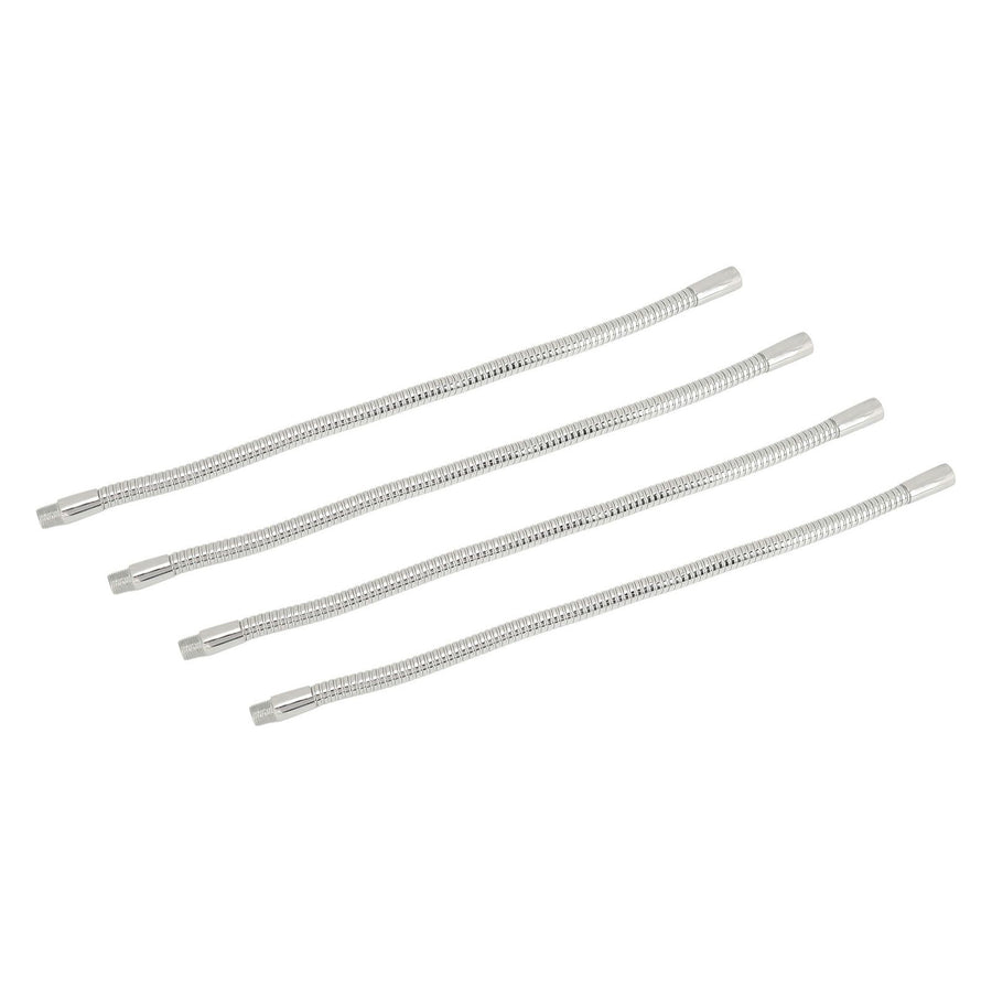 4 Pcs LED Gooseneck Lamp Hose Table Lamp Lights Accessories LED Hose Metal Pipe Chrome 35cm