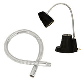 4 Pcs LED Gooseneck Lamp Hose Table Lamp Lights Accessories LED Hose Metal Pipe Chrome 35cm