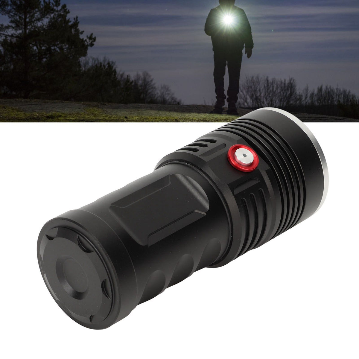 Rechargeable Flashlight Aluminum Alloy Ultra Bright Handheld Waterproof LED Emergency Flashlight for Outdoor Use
