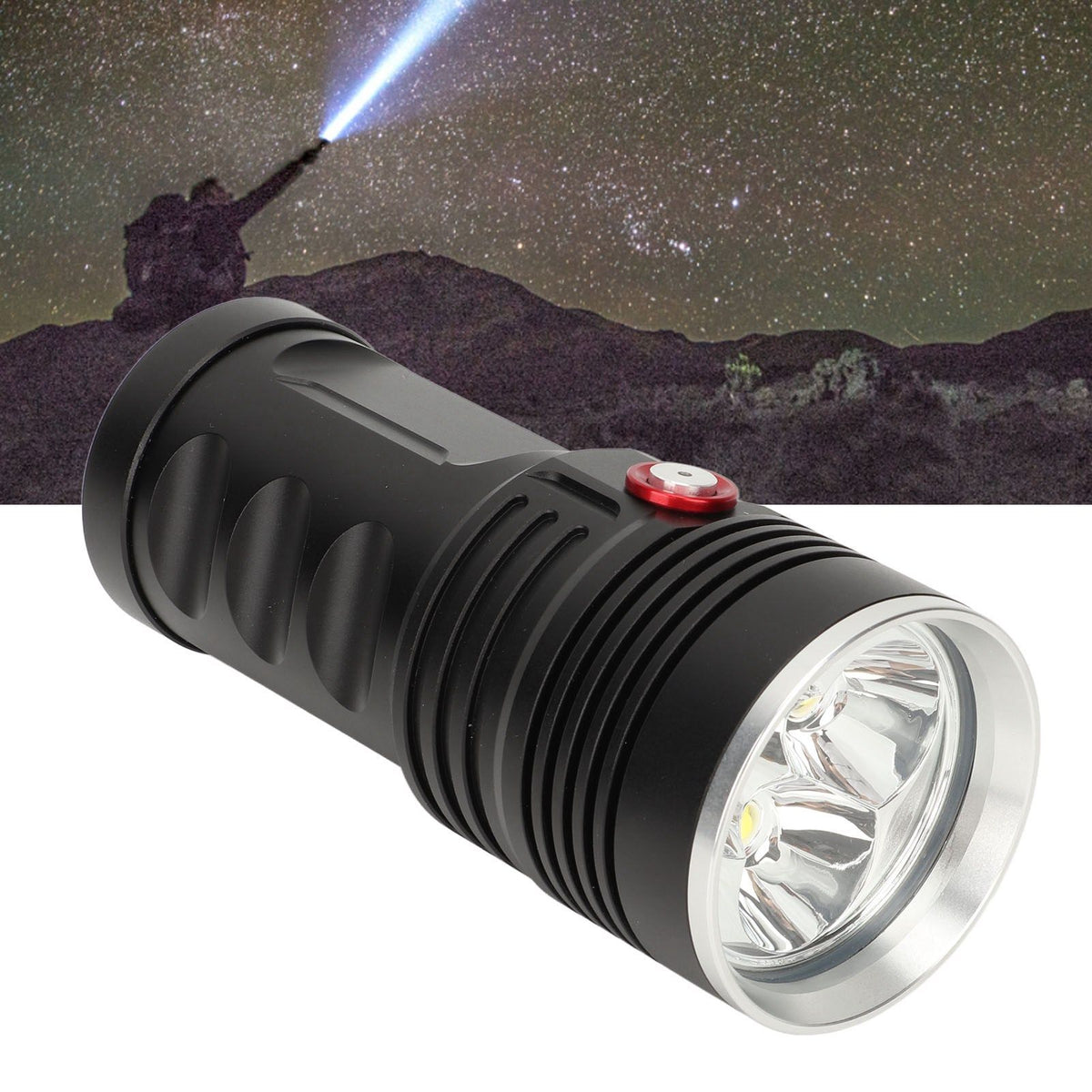 Rechargeable Flashlight Aluminum Alloy Ultra Bright Handheld Waterproof LED Emergency Flashlight for Outdoor Use