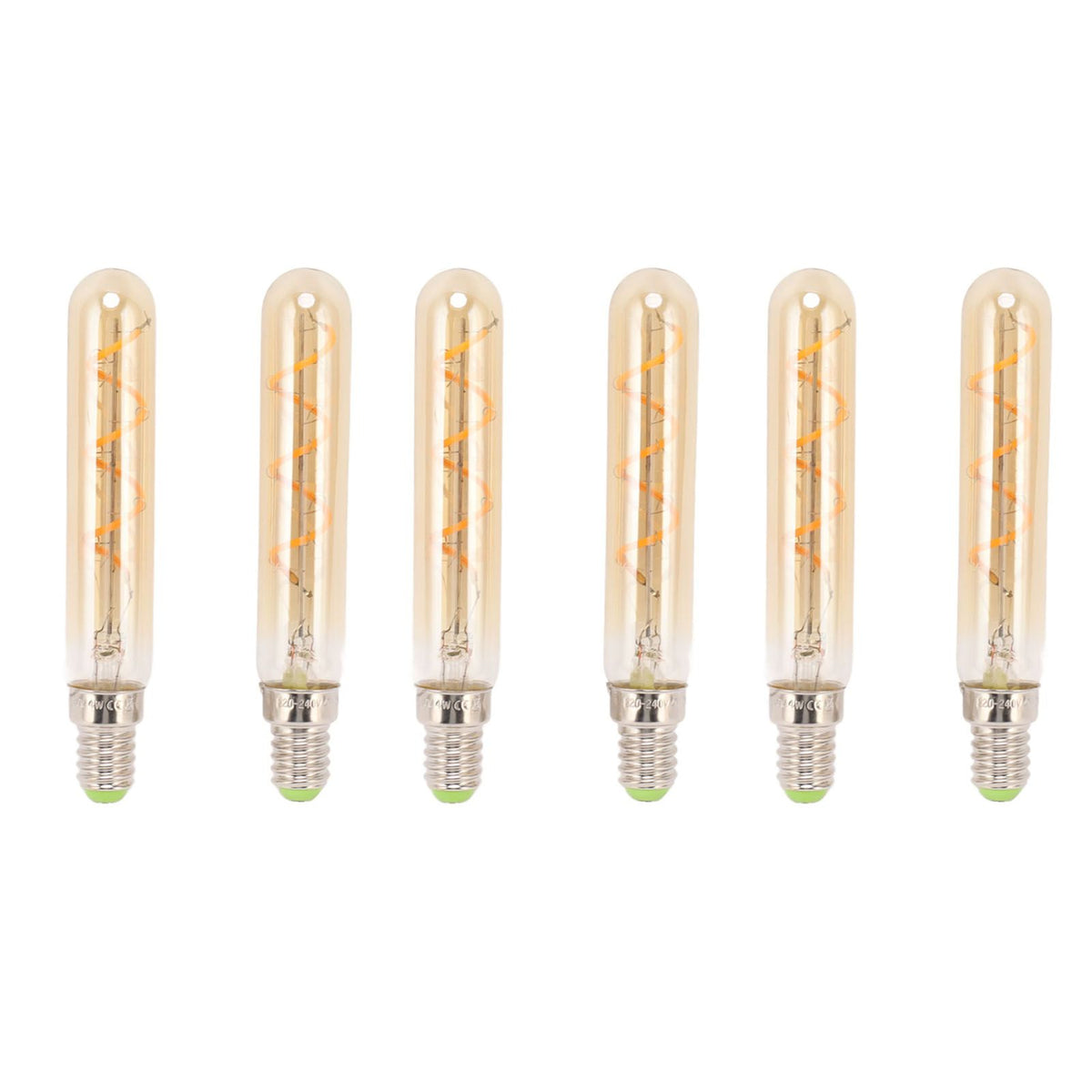 2 PCS E14 LED Light Bulb 3w Golden Tubular Bulb for Pendant Wall Scones Tube Light Bulbs Desk Lamp 220‑240v