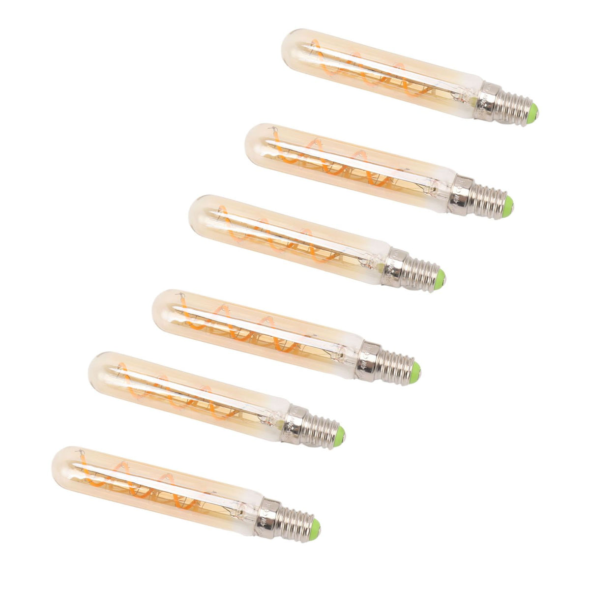 2 PCS E14 LED Light Bulb 3w Golden Tubular Bulb for Pendant Wall Scones Tube Light Bulbs Desk Lamp 220‑240v