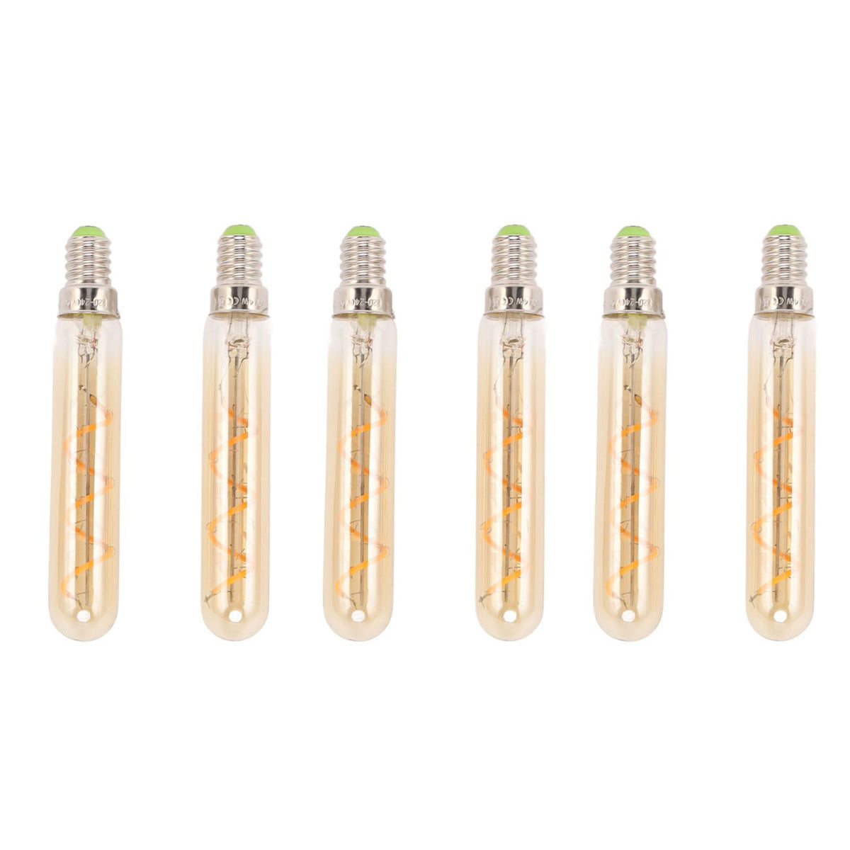 2 PCS E14 LED Light Bulb 3w Golden Tubular Bulb for Pendant Wall Scones Tube Light Bulbs Desk Lamp 220‑240v