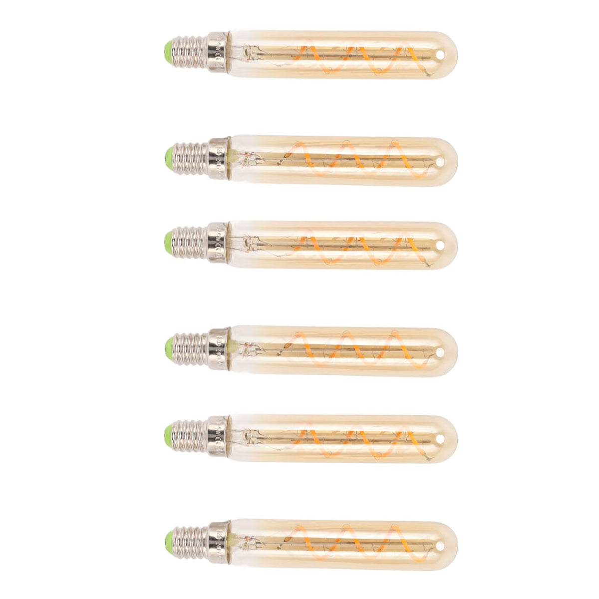 2 PCS E14 LED Light Bulb 3w Golden Tubular Bulb for Pendant Wall Scones Tube Light Bulbs Desk Lamp 220‑240v
