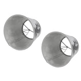 2Pcs Dustproo E14 Bulb Lamp Holder Lampshade Modern Simple Style Table Lamp Shade - Close-Up Angle