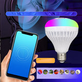 Bluetooth Music Bulb Plastic RGB Multi Color Adjustable Wireless Smart Light Bulb for Bars Restaurants 12W