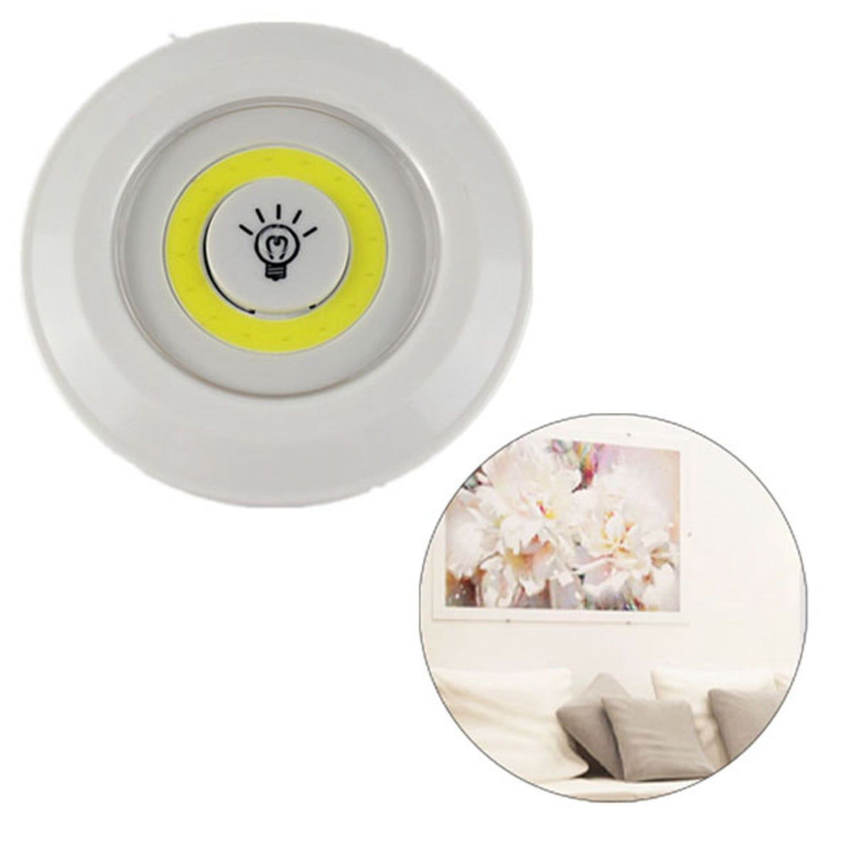 COB Smart Wireless Remote Control Night Light Decorative Kitchen Closet Staircase Aisle Bathroom Lighting Mini Touch LED Light with Remote Control