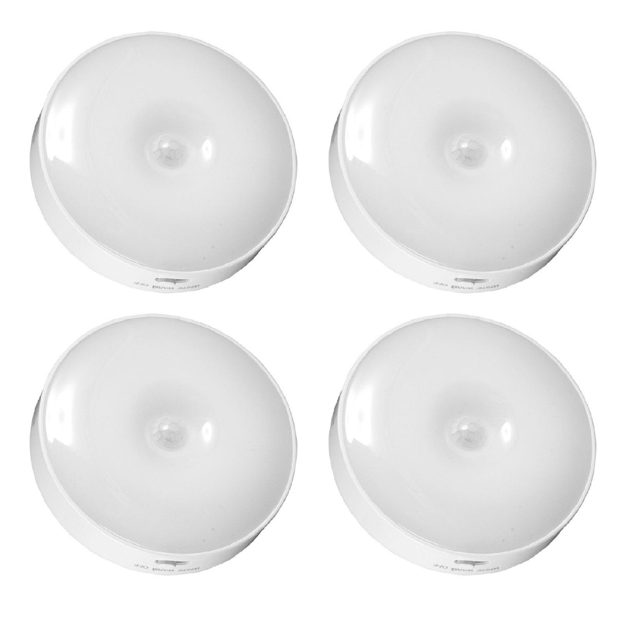 4Pcs Motion Sensor Night Light Rechargeable LED Lamp Auto On Off Warm White Lighting for Home