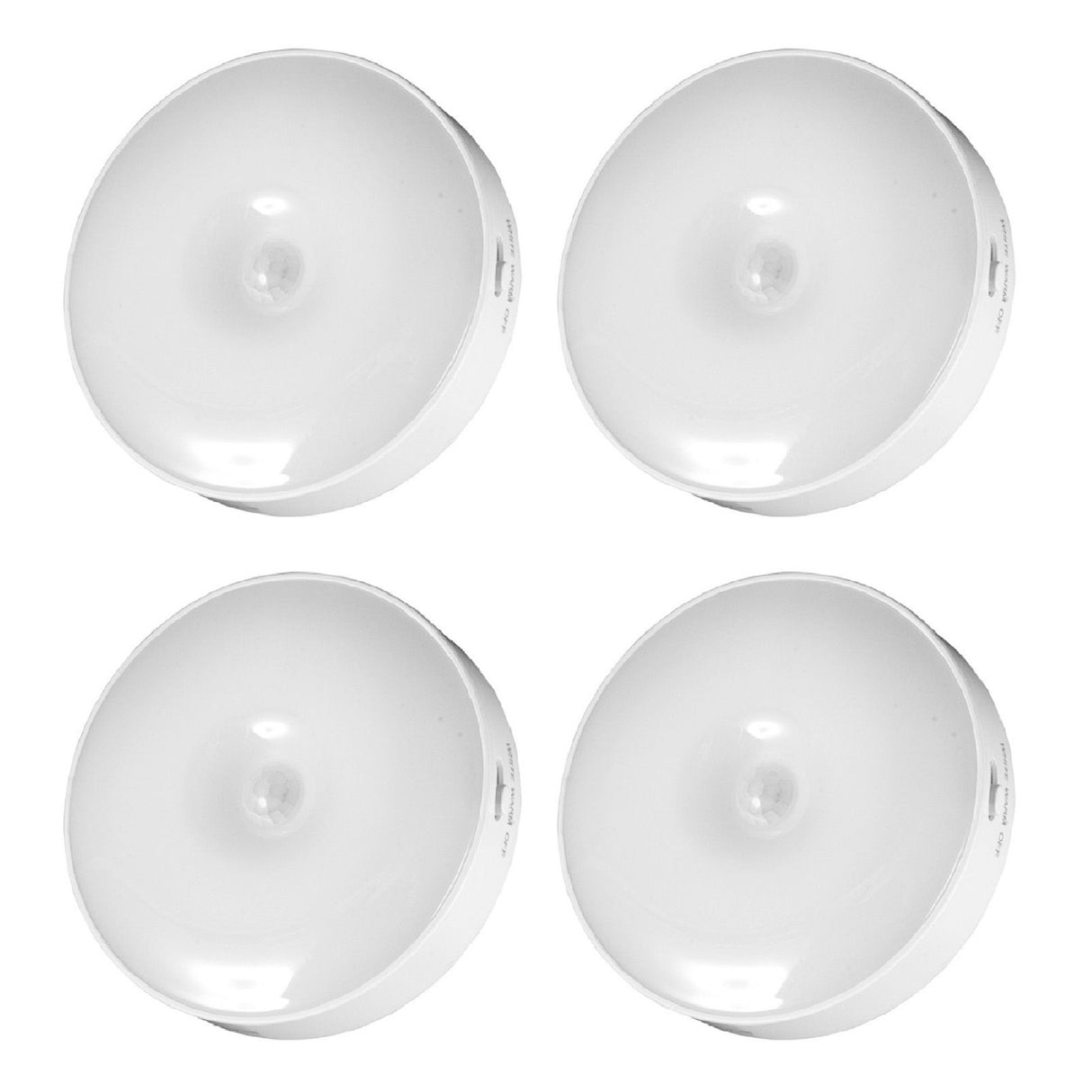 4Pcs Motion Sensor Night Light Rechargeable LED Lamp Auto On Off Warm White Lighting for Home