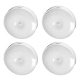 4Pcs Motion Sensor Night Light Rechargeable LED Lamp Auto On Off Warm White Lighting for Home