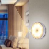 4Pcs Motion Sensor Night Light Rechargeable LED Lamp Auto On Off Warm White Lighting for Home