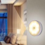 4Pcs Motion Sensor Night Light Rechargeable LED Lamp Auto On Off Warm White Lighting for Home