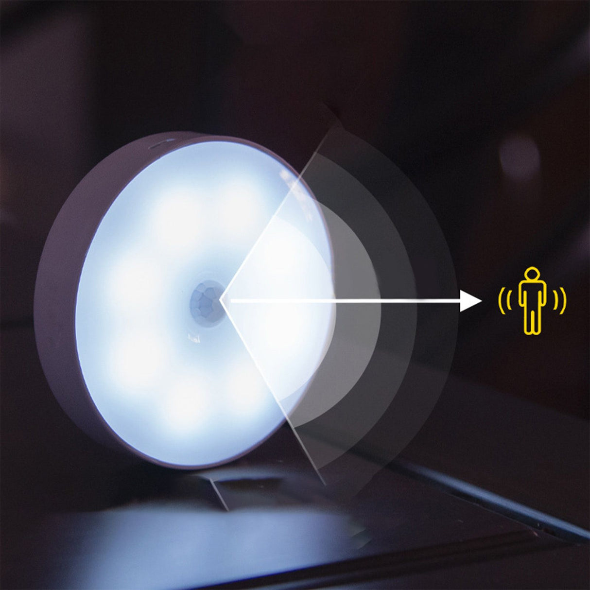 4Pcs Motion Sensor Night Light Rechargeable LED Lamp Auto On Off Warm White Lighting for Home