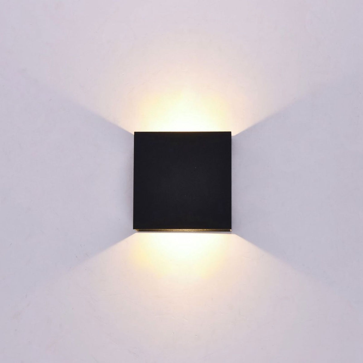 Modern LED Wall Sconce Aluminum Indoor LED Wall Mounted Lamp for Bedroom Hallway Black 10W Warm Light 3000K