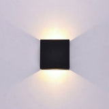 Modern LED Wall Sconce Aluminum Indoor LED Wall Mounted Lamp for Bedroom Hallway Black 10W Warm Light 3000K
