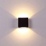 Modern LED Wall Sconce Aluminum Indoor LED Wall Mounted Lamp for Bedroom Hallway Black 10W Warm Light 3000K - 45-Degree Angle