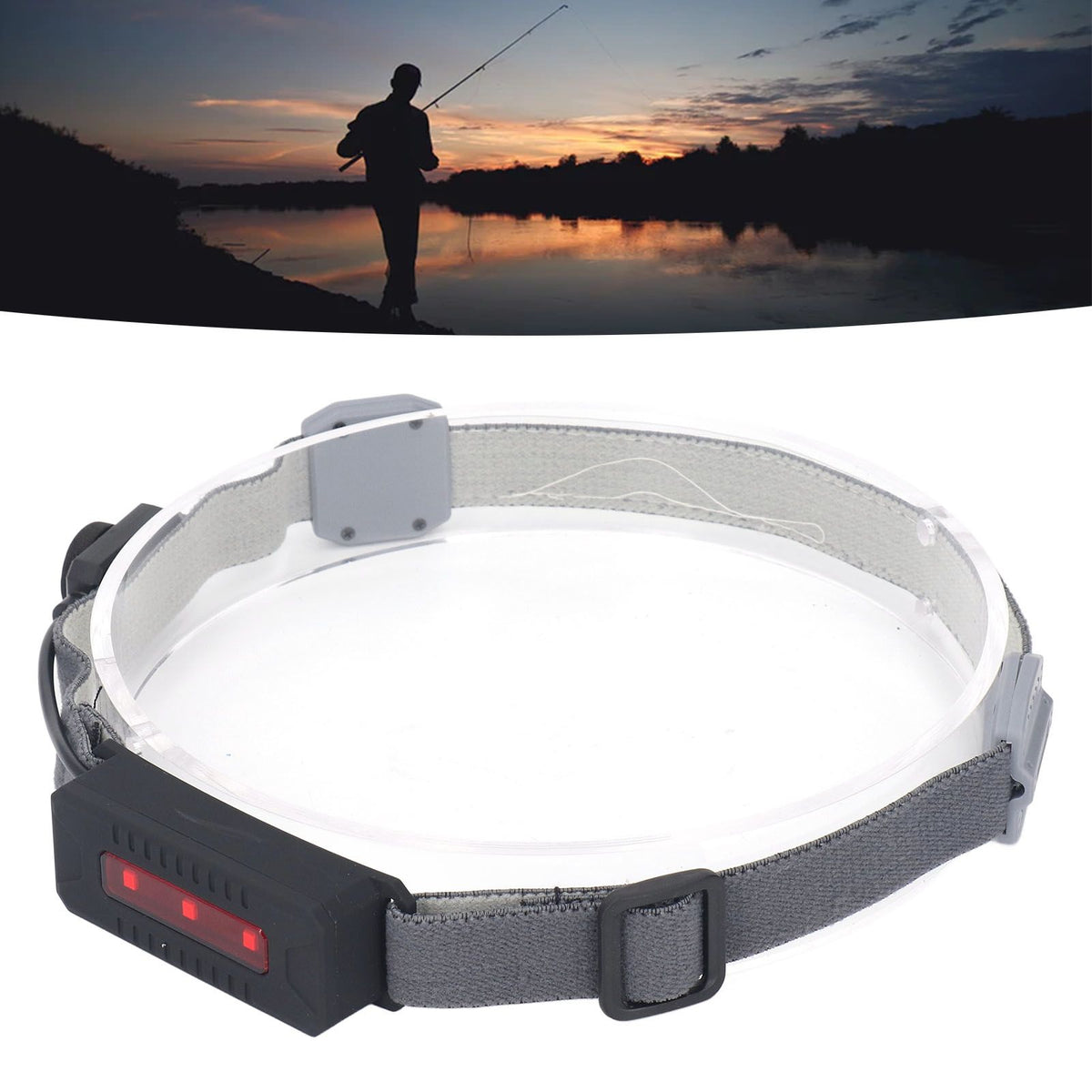 COB Headlamp Super Bright 4 Modes IPX4 Waterproof Rechargeable Head Light for Running Hiking Fishing