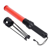 16in Traffic Baton LED Light High Visibility Durable Portable Traffic Control Wand for Parking Car Directing Red - Low Angle
