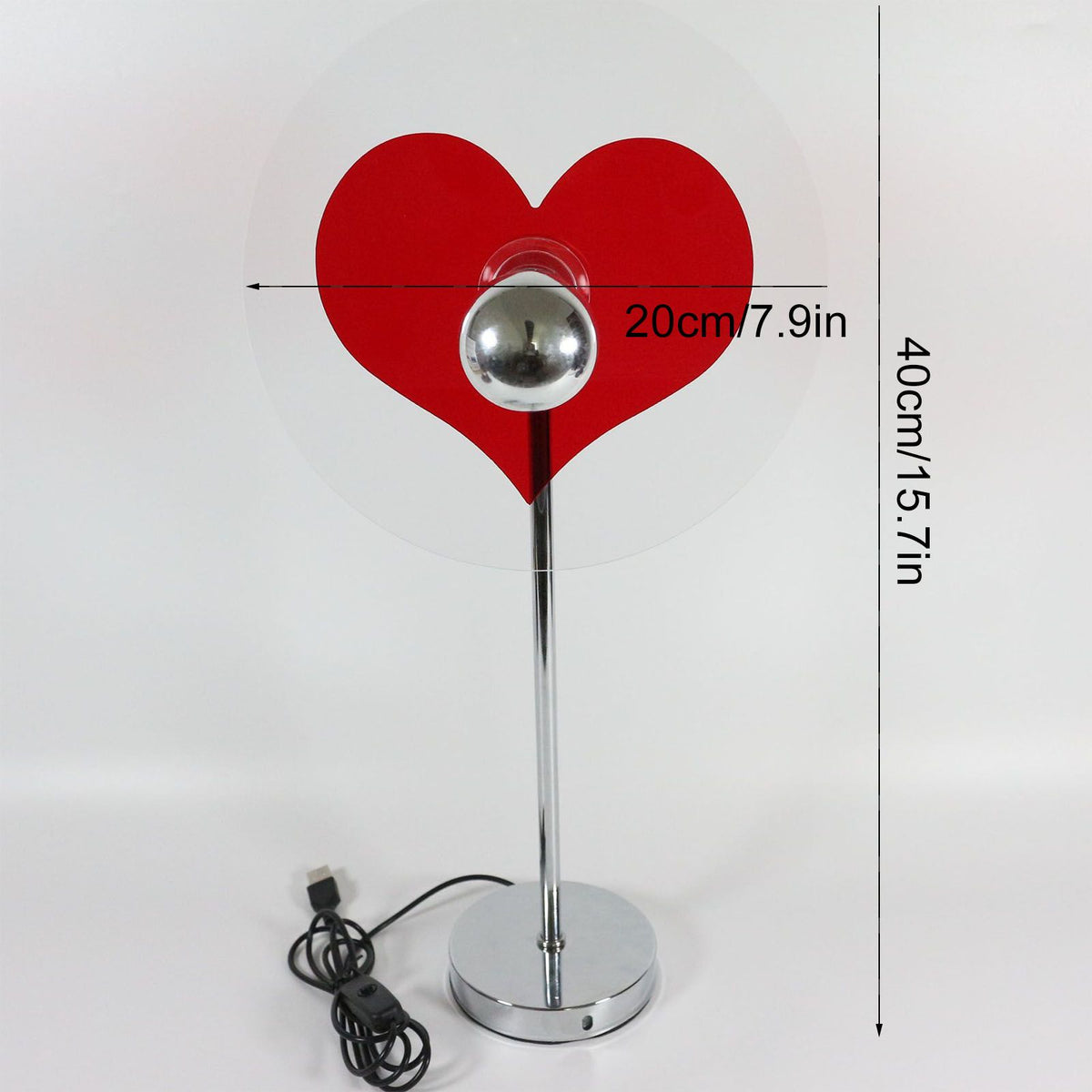 Heart Shaped Projection Table Lamp 4W Sweet Warm 360 Degree Rotatable Decorative Ambient Light