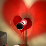 Heart Shaped Projection Table Lamp 4W Sweet Warm 360 Degree Rotatable Decorative Ambient Light - Extra Image